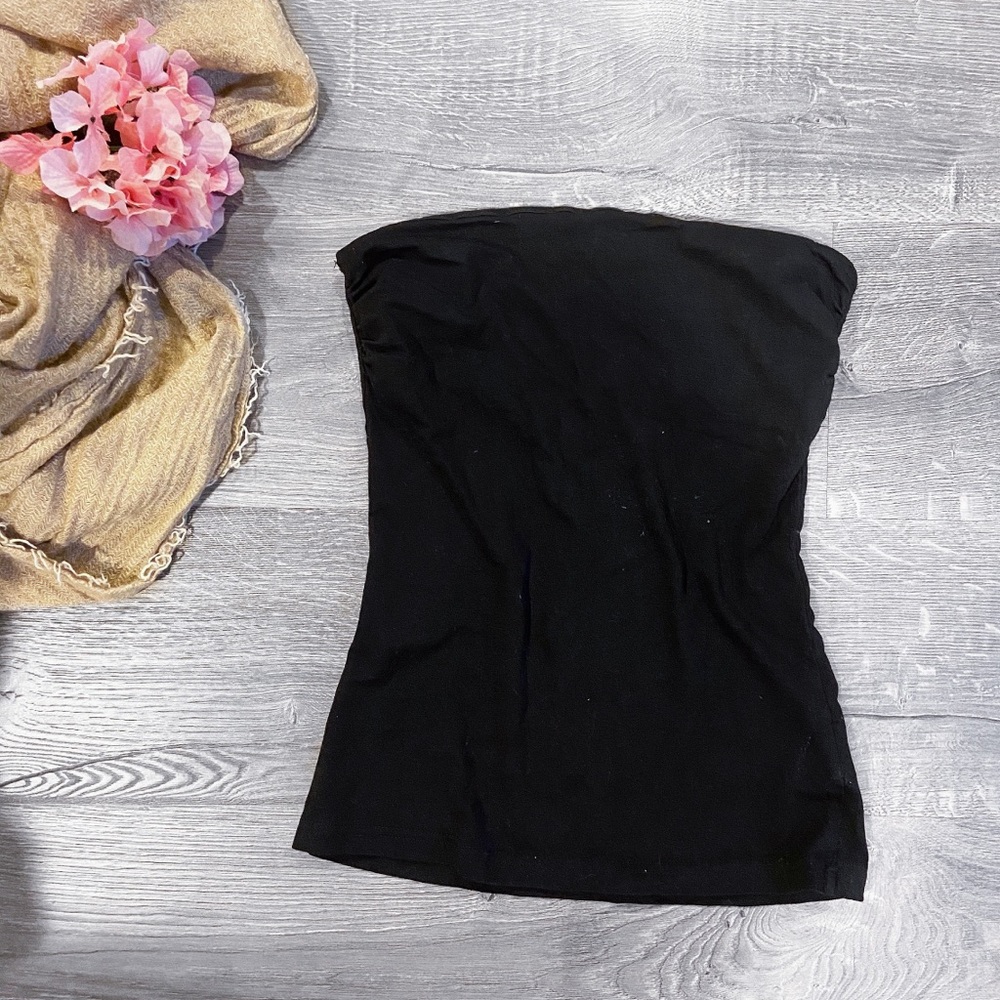 Strapless Plain Black Cami